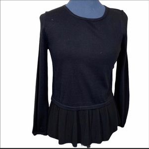 Loft Black Peplum Sweater